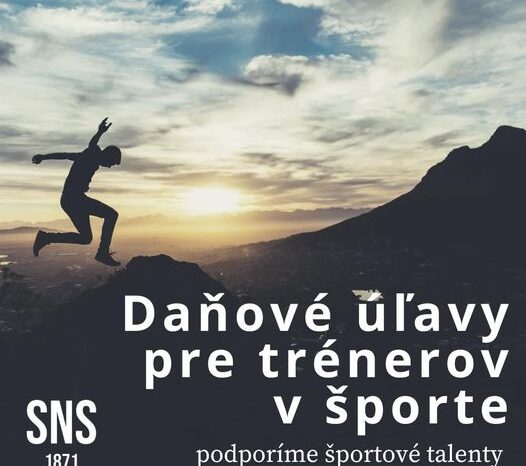 SNS navrhuje daňové úľavy pre trénerov v športe